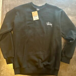 Stussy Men's Black Crewneck Sweater